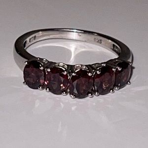 Garnet Sterling Silver 925 Ring